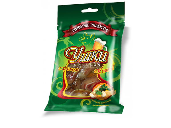 Уши свиные с хреном "Пивные радости" (100гр) в Барнауле