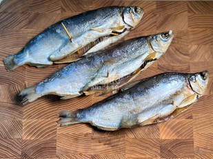 Джерки говяжьи со вкусом чеснока 45 гр.: Пелядь вяленая крупная потрошеная