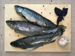 Джерки говяжьи со вкусом чеснока 45 гр.: Форель радужная вяленая