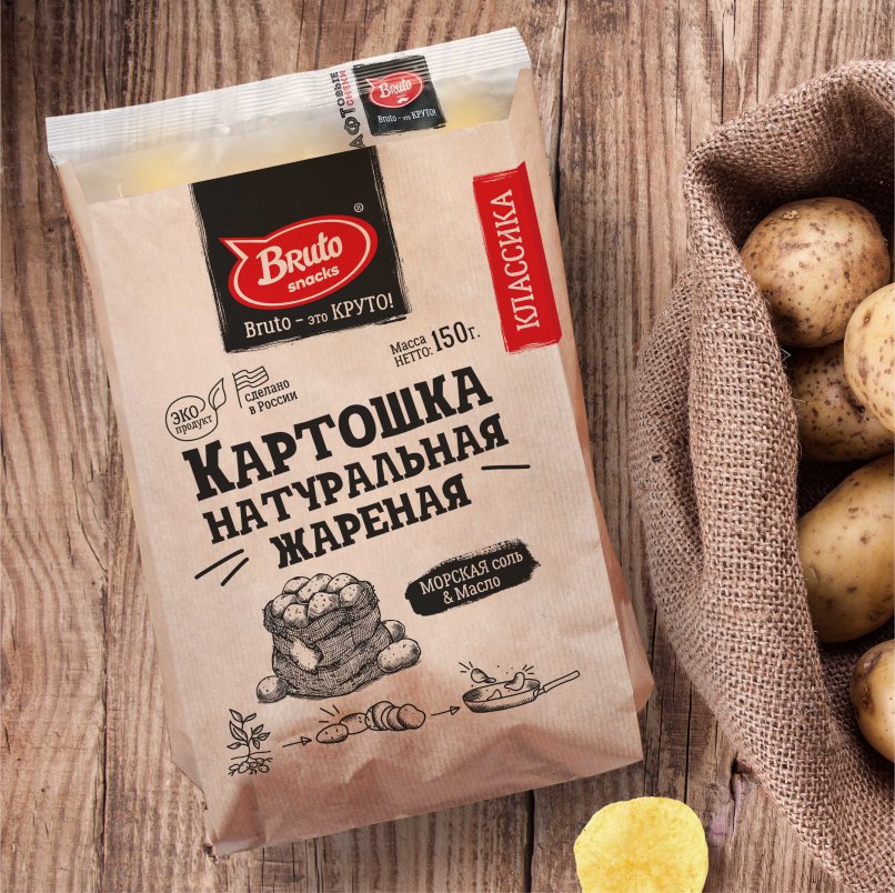 Картофель «Бруто» с солью 130 гр. в Барнауле